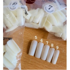 Móng úp lẻ size (56789) túi 50 móng màu đục
