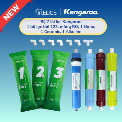 Trọn bộ 7 lõi lọc nước Kangaroo chính hãng dùng cho máy lọc nước Kangaroo KG107, KG09, KG09VTU, KG2207P