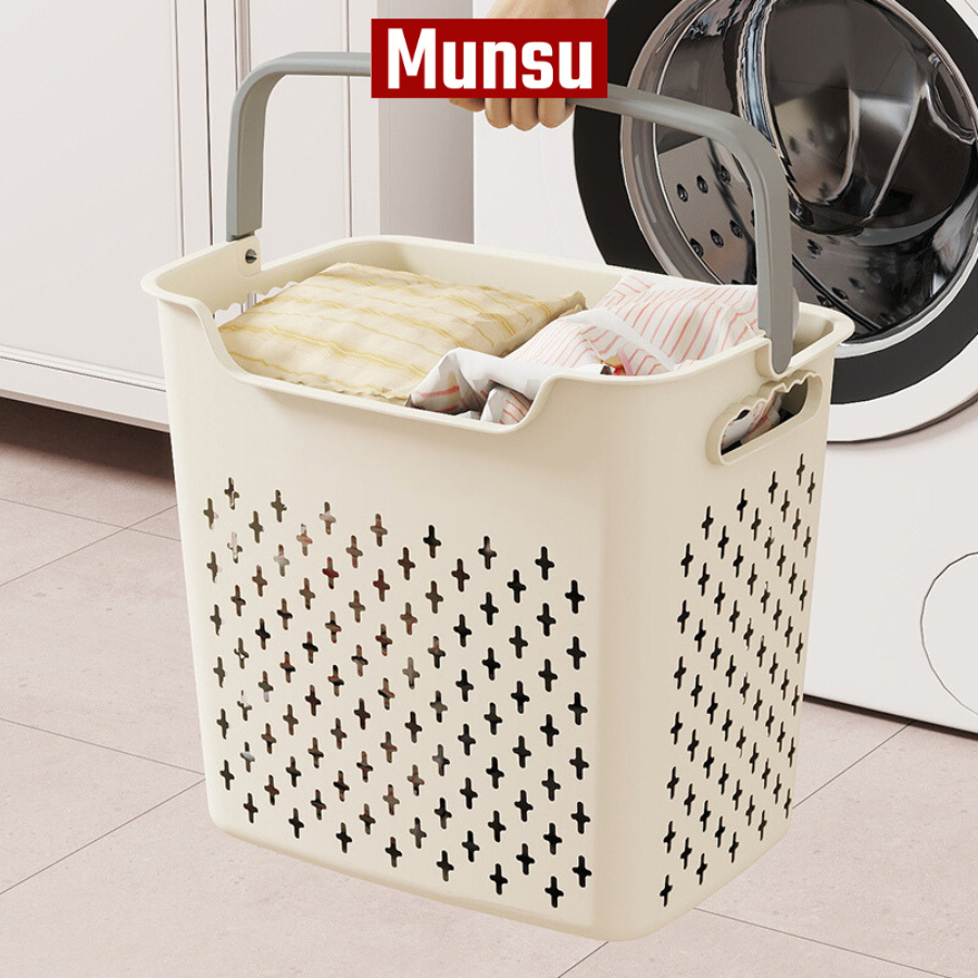 Sọt Đựng Quần Áo Bẩn, Giỏ Nhựa Đựng Đồ Giặt Cho Gia Đình 3 Kích Thước Q048 | BigBuy360 - bigbuy360.vn