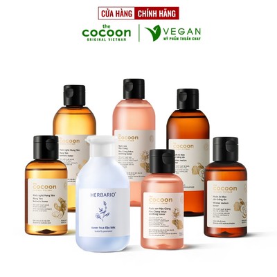 Toner nước cân bằng da VEGAN Thuần Chay COCOON, HERBARIO cho mọi loại da