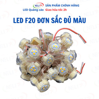  Dây led f20 đơn sắc điện áp 12V DC 50 led dây làm chữ quảng cáo,bóng chống nước. 