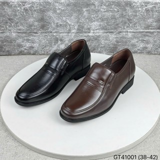 Giày tây nâng đế nam BQ size 38-42 công sở cao cấp trung niên dáng lười da bò đế cao su GT41001