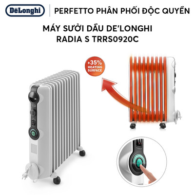 [Trả Góp 0%] Máy sưởi dầu DeLonghi TRRS0920C - 9 thanh - Bảo hành 12 tháng