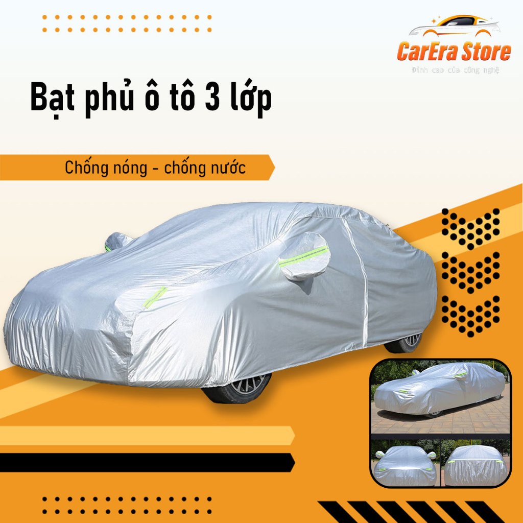 Bạt phủ ô tô vải dù Oxford cao cấp, chống nước, chống xước, chống nắng bảo vệ xe toàn diện.