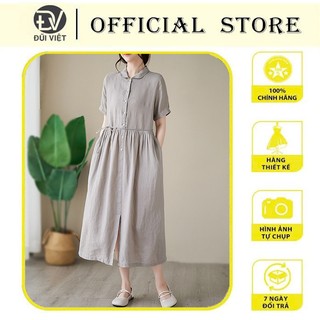 Váy đầm nữ thiết kế dáng suông chất linen thoáng mát mẫu mới Đũi Việt