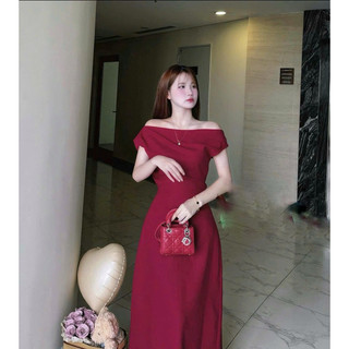 💗 ĐẦM TRẮNG LỆCH VAI (về thêm midi đỏ) 💗