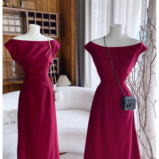 💗 ĐẦM TRẮNG LỆCH VAI (về thêm midi đỏ) 💗