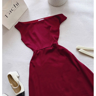💗 ĐẦM TRẮNG LỆCH VAI (về thêm midi đỏ) 💗