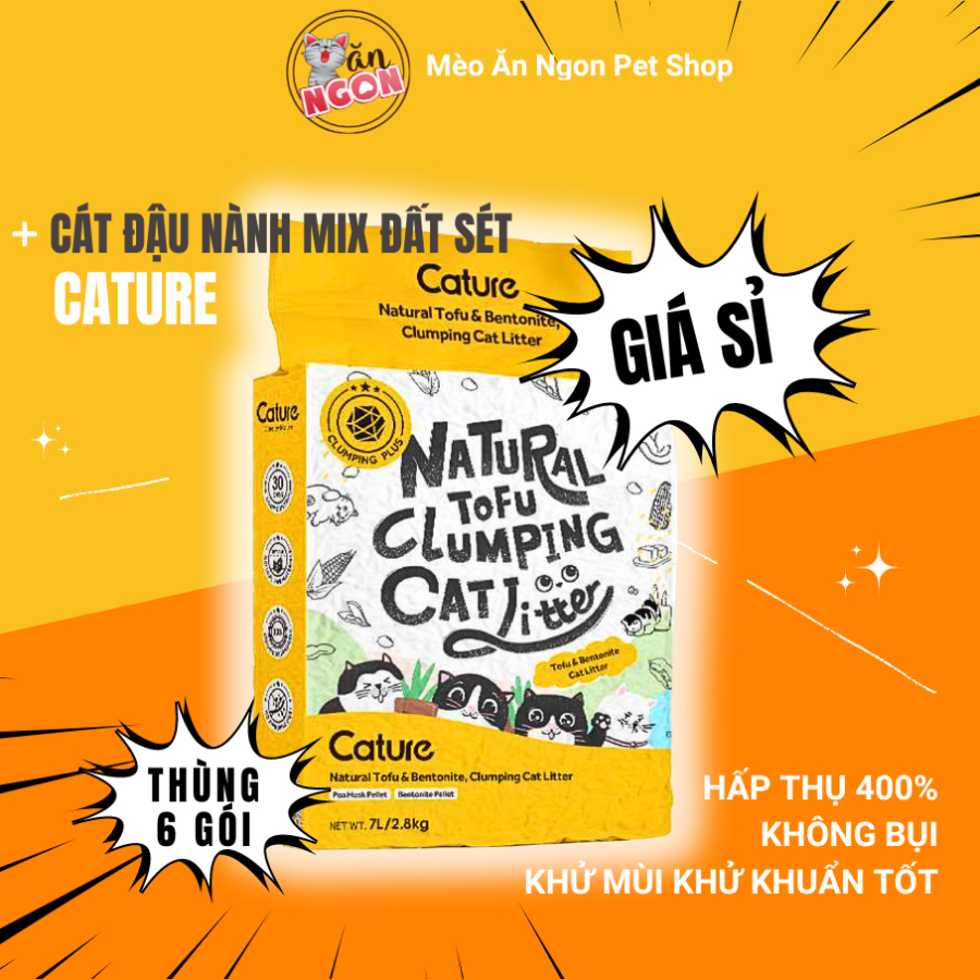 1 Thùng Cát Đậu Nành Cature Tofu Mix Đất Sét Giá Sỉ HỎA TỐC - Cát vệ sinh cho mèo giá sỉ