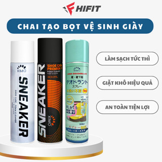 Chai Xịt Tạo Bọt Vệ Sinh Giày Sneaker, Khử Mùi Giày, Bình Xịt Bọt Tuyết Giặt Khô Giày Ximo 300ML
