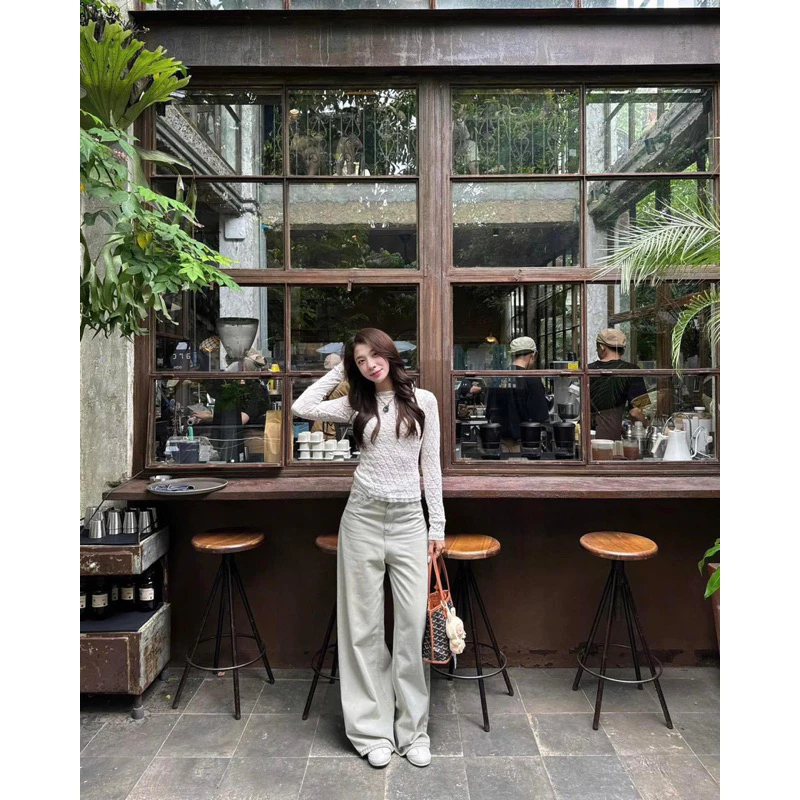 (ẢNH LOẠI 1) Áo Ren Mỏng Nhẹ Chất Liệu Thun Xốp Forly Offical Áo Ren Dài Tay Phối Hoạ Tiết Trám - Bun222 | BigBuy360 - bigbuy360.vn