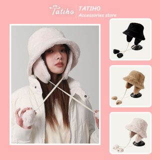 Nón Bucket Len Unisex, Mũ Lông Cừu Chụp Tai Có Thể Tháo Rời Màu Trơn Chống Lạnh Giữ Ấm Tai Thời Trang Hàn  - Mã NL056