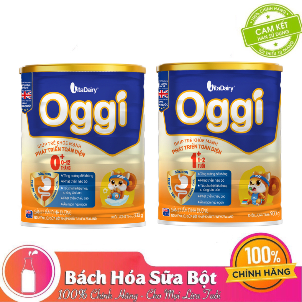 Sữa bột OGGI 0+/1+ lon 800g