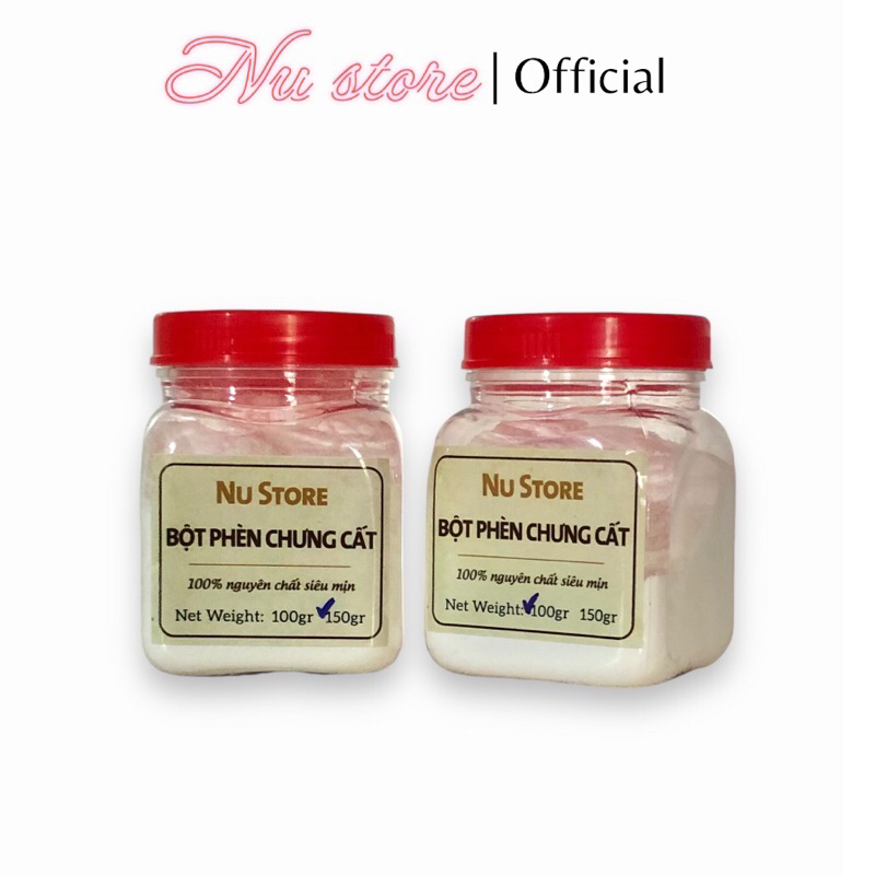 Lọ 100gr bột phèn chua chưng cất siêu mịn (phèn phi)