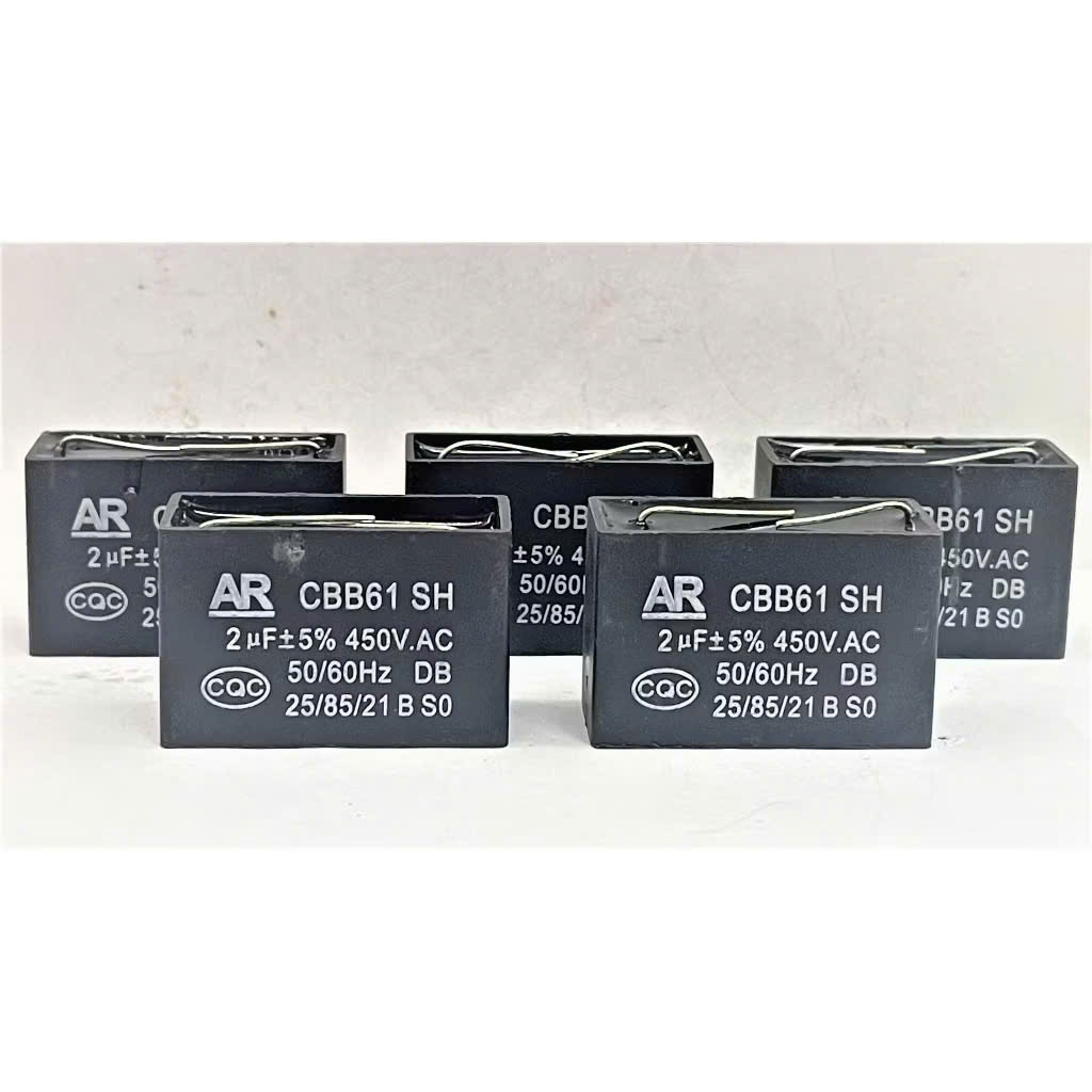 Combo 5 tụ quạt chân kim 2uf/450v