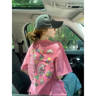  Áo thun phông nam nữ PINK tay lỡ form rộng MAME Unisex 