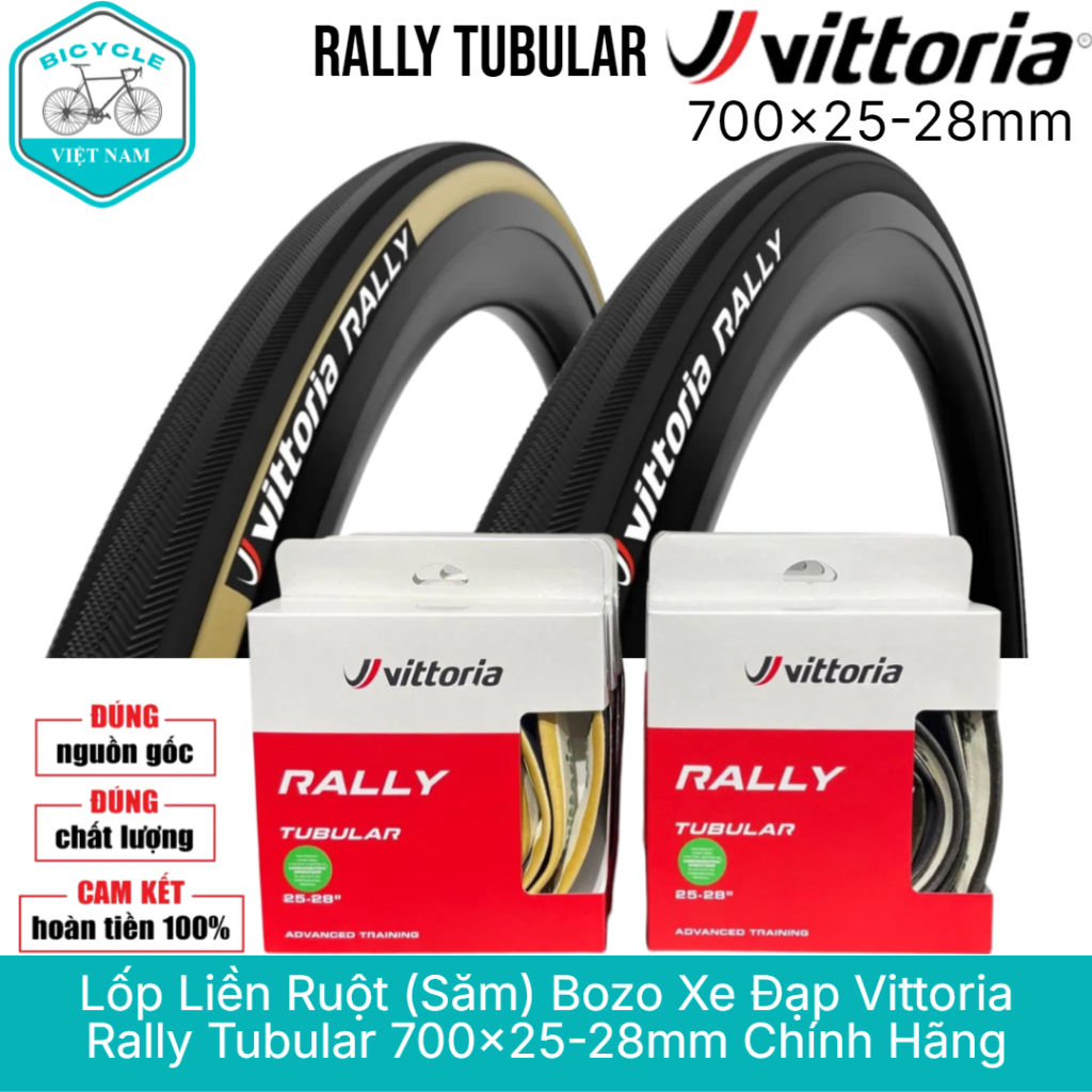 Lốp Liền Săm (Ruột) Bozo Xe Đạp VITTORIA RALLY Tubular 700x25-28mm – Chính Hãng