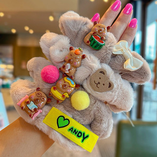 Dây buộc tóc scrunchies có gắn charm Capybara