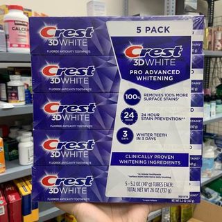 KEM ĐÁNH RĂNG CREST 3D WHITE ADVANCED của Mỹ 147gr