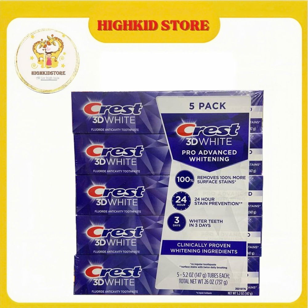 KEM ĐÁNH RĂNG CREST 3D WHITE ADVANCED của Mỹ 147gr