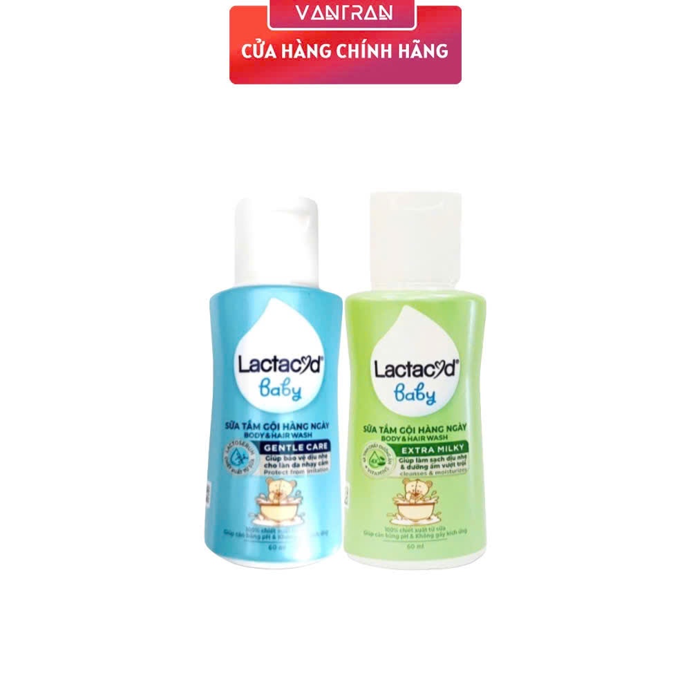 Sữa tắm gội Lactacyd BB 60ml