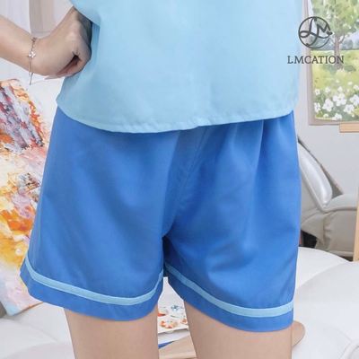 (Tặng kèm quà) BST Siêu tiết kiệm - Quần đùi mặc nhà  LMcation Laura - Xanh dương đậm và nhạt