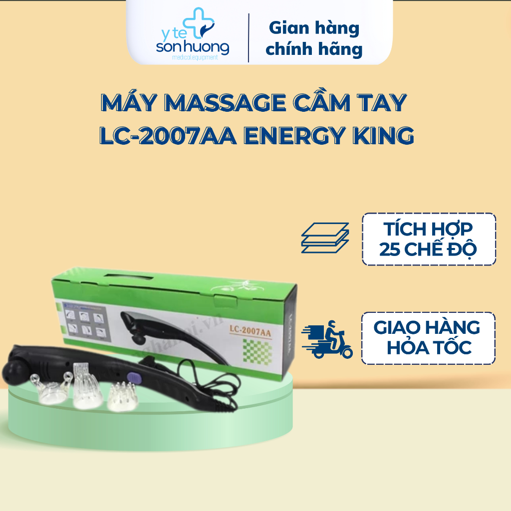Máy massage cầm tay thư giãn LC-2007AA Energy King giảm đau lưng nhức mỏi vai, gáy