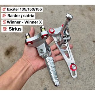 GÁC CHÂN WINNER V1 / X / V3 - EXCITER 135/150/155 - SIRIUS KIỂU MALAY ( TẶNG ỐC + LÔNG ĐỀN ĐỎ )