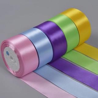 Cuộn duy băng 1cm, 2cm 4cm vải lụa satin bản dài 22m