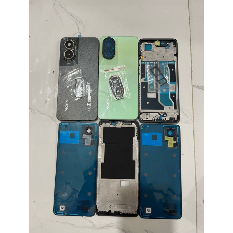 vỏ bộ realme c67 zin kèm khay sim kính cam