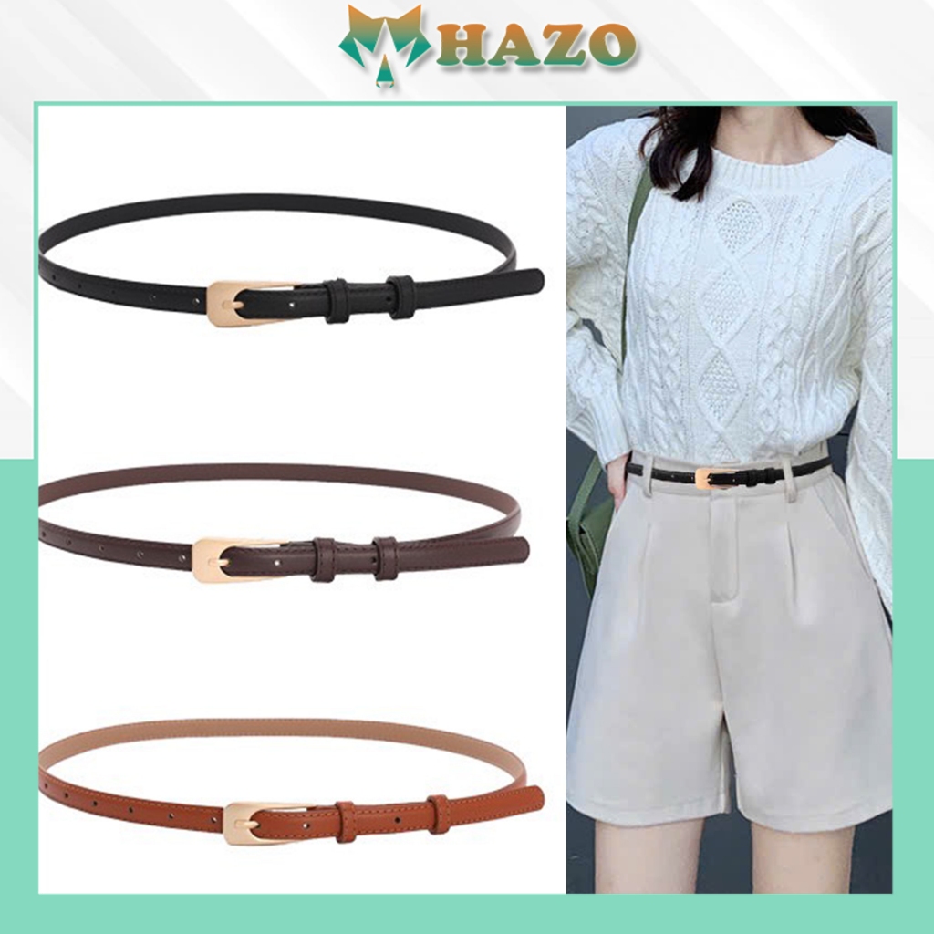 Thắt lưng nữ thời trang PK508 mặt kim loại bản nhỏ 1.5cm phong cách Hàn Quốc