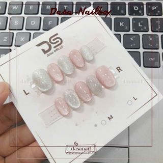 Nail box cho tay DASA thiết kế form ngắn mắt mèo sáng mix màu đẹp trẻ trung NÂNG TONE da tặng keo