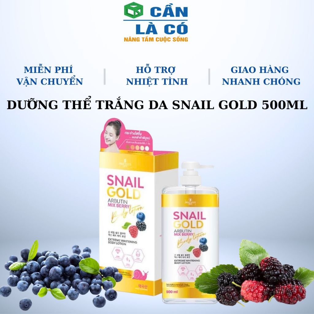 Dưỡng Thể Trắng Da Snail Gold 500ml Thái Lan