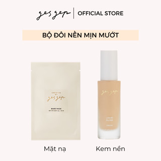 [Bộ đôi nền mịn mướt] Combo mặt nạ Gesgep Bare Mask 25ml và kem nền Liquid Filter Cream