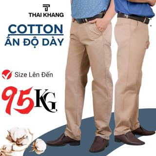  Quần kaki nam big size THÁI KHANG ống suông trên 90kg vải kaki mềm dày đẹp form rộng QUAN04 