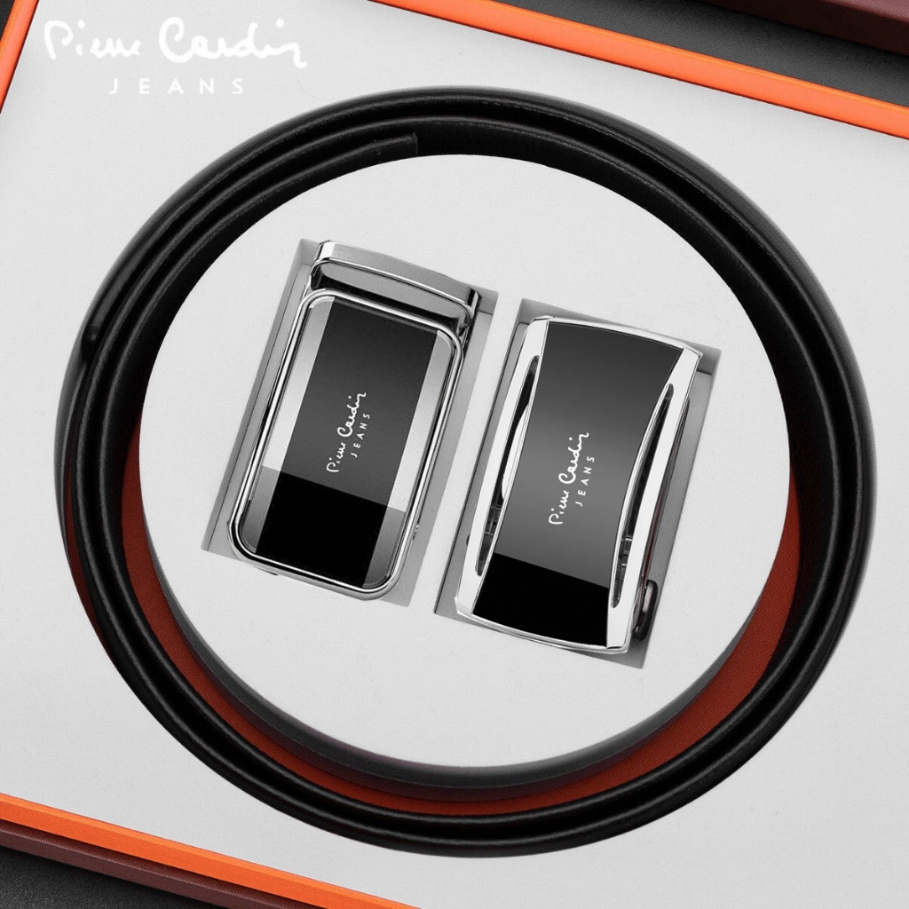 Bộ 2 mặt thắt lưng nam Pierre Cardin PC011 (huy đã có anh thật)