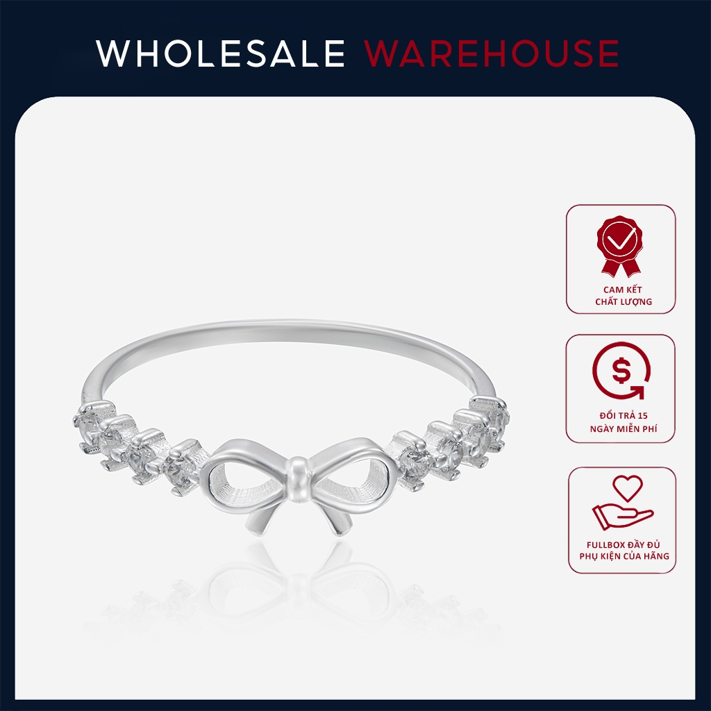 Nhẫn bạc nữ Lovely Cute Bow Ring Silver 8333 - Nhẫn bạc ta cao cấp