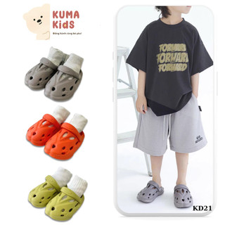 Dép siêu nhẹ cho bé trai bé gái, ĐẾ MỀM, CHỐNG TRƠN TRƯỢT, DÉP SỤC CÁ MẬP 2,5-6T Kuma Kids KD21 HaBu