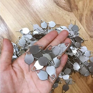 Que chọt khay sim lấy sim điện thoại máy tính bảng hợp kim thép tiện dụng có lỗ móc khóa, cây chọc lỗ mở tháo khe Sim 1k