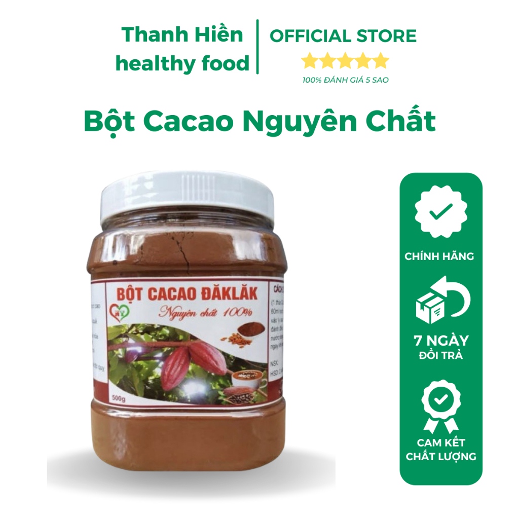 Bột Cacao Nguyên Chất Đăklăk , bột cacao nguyên chất loại 1 thơm ngon 100% cacao