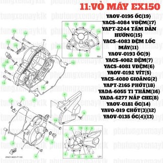 [Chính hãng Yamaha][11:VỎ MÁY] YADA-6055-Ty thăm nhớt-EX150(15-18) (18)