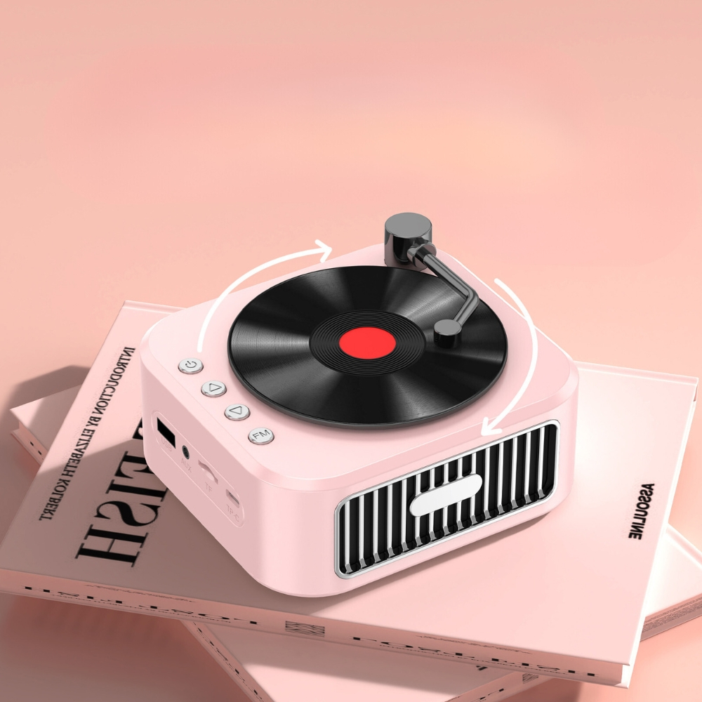 Loa Bluetooth Đĩa Than Cổ Điển Retro Vinyl | Âm Thanh Siêu Chuẩn | Phong Cách Vintage Chuẩn Decor