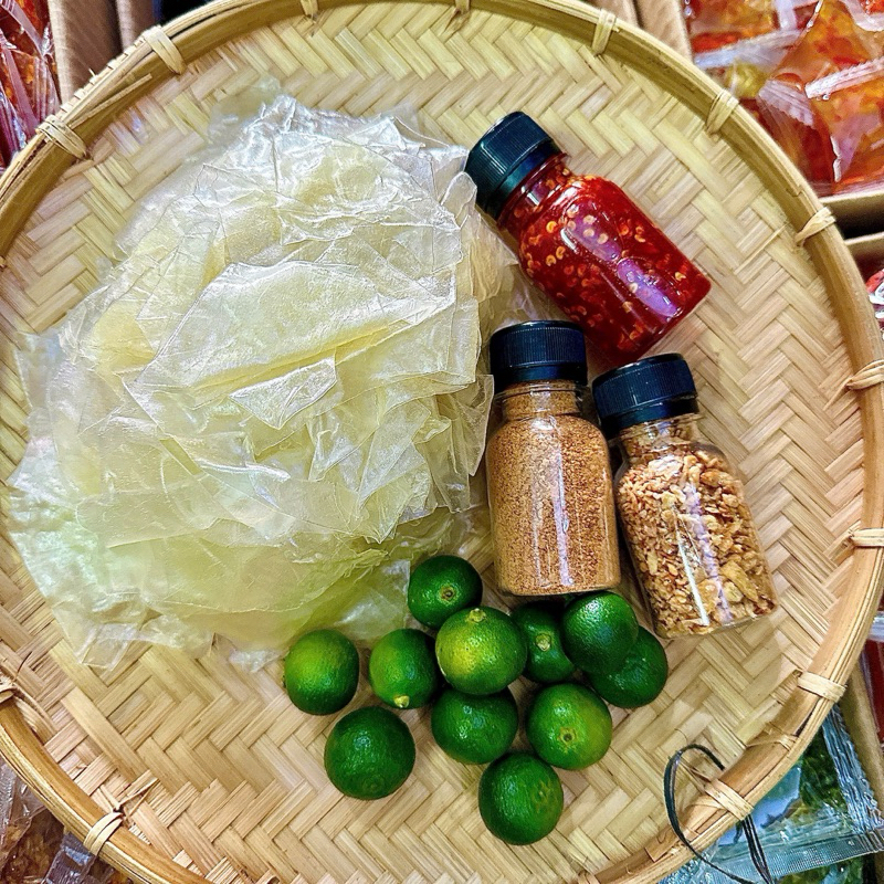 0.5KG BÁNH RÌA Ủ BƠ - 50GRAM MUỐI NHUYỄN - 100GRAM ỚT RIM MẬT ONG - 50GRAM TỎI PHI