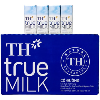 Thùng Sữa TH True Milk 48 hộp x 180ml ( Có Đường/ít Đường )