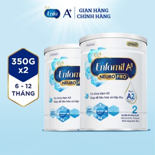 Bộ 2 lon Sữa Bột Enfamil A2 Neuropro 2 dành cho trẻ từ 6-12 tháng – 350g
