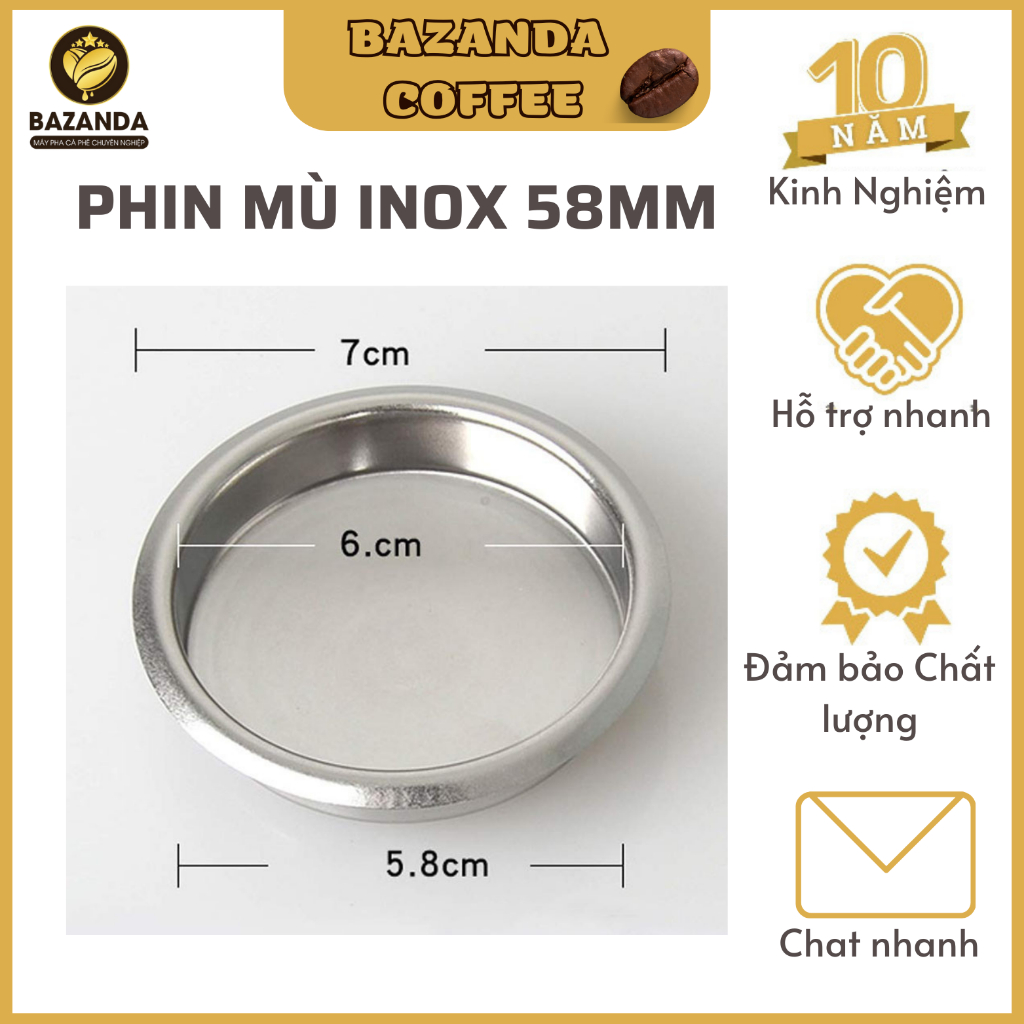 Phin mù inox vệ sinh máy pha cà phê