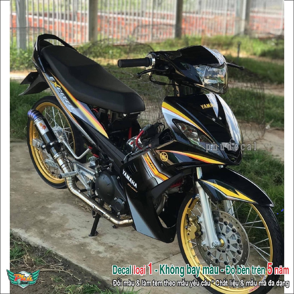 Tem Rời Exciter 2006-2010 Vàng đen (F)