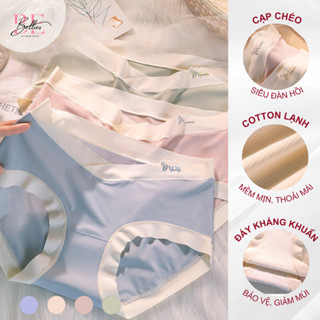 Quần Lót Bầu Và Sau Sinh Cạp Chéo Belles Vải Thun Tăm Lạnh Mềm Mát Co Giãn Kháng Khuẩn Big Size QL01