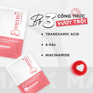 Mặt Nạ Sinh Học Dừa Emmie by Happy Skin Cấp Ẩm, Phục Hồi, Dưỡng Sáng Da 23g