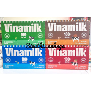 Sữa Tươi Vinamilk 100% Thùng 48 hộp có đường/ít đường/Dâu/Soocla x 110ml